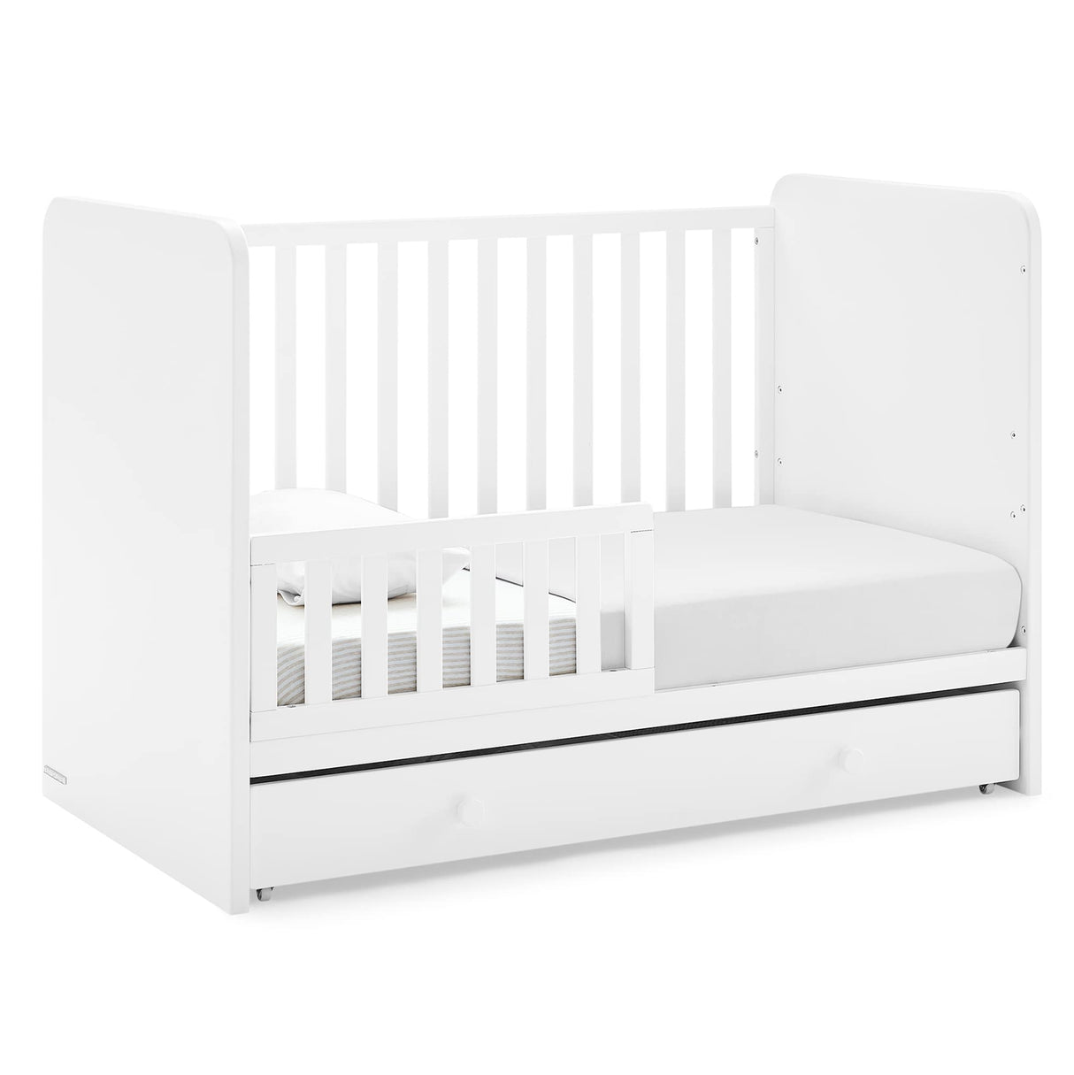 GAP babyGap Graham 4-in-1 Convertible Crib with Storage Drawer - Greenguard Gold Certified, Bianca White