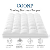Twin XL Mattress Topper, Extra Thick Pillowtop, Cooling Mattress Topper, Plush Mattress Pad Cover 400TC Cotton Top Protector with 8-21 Inch Deep Pocket 3D Snow Down Alternative Fill
