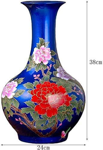 Vases for Decor Ceramic Vase Bounty Ornaments Living Room Flower Arrangement Crystal Glaze Modern Home Multi- Color Large 38 * 24cm Jar (Color:F) (Color : B)