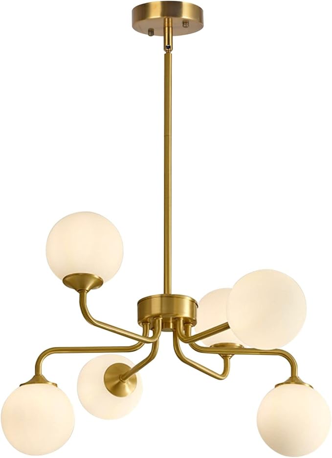 Lighting Black Sputnik Ceiling Light Fixture Modern Glass Ball Chandelier Globe Pendant Light 12-Light