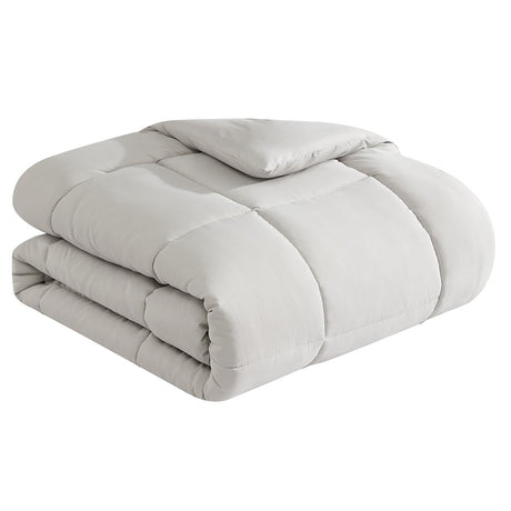 Portfolio - Comforter, Down Alternative Quilted Bedding, Dorm Room Essentials, Quilted Inspired Room Decor (All Season Pumice Taupe, Full/Queen)