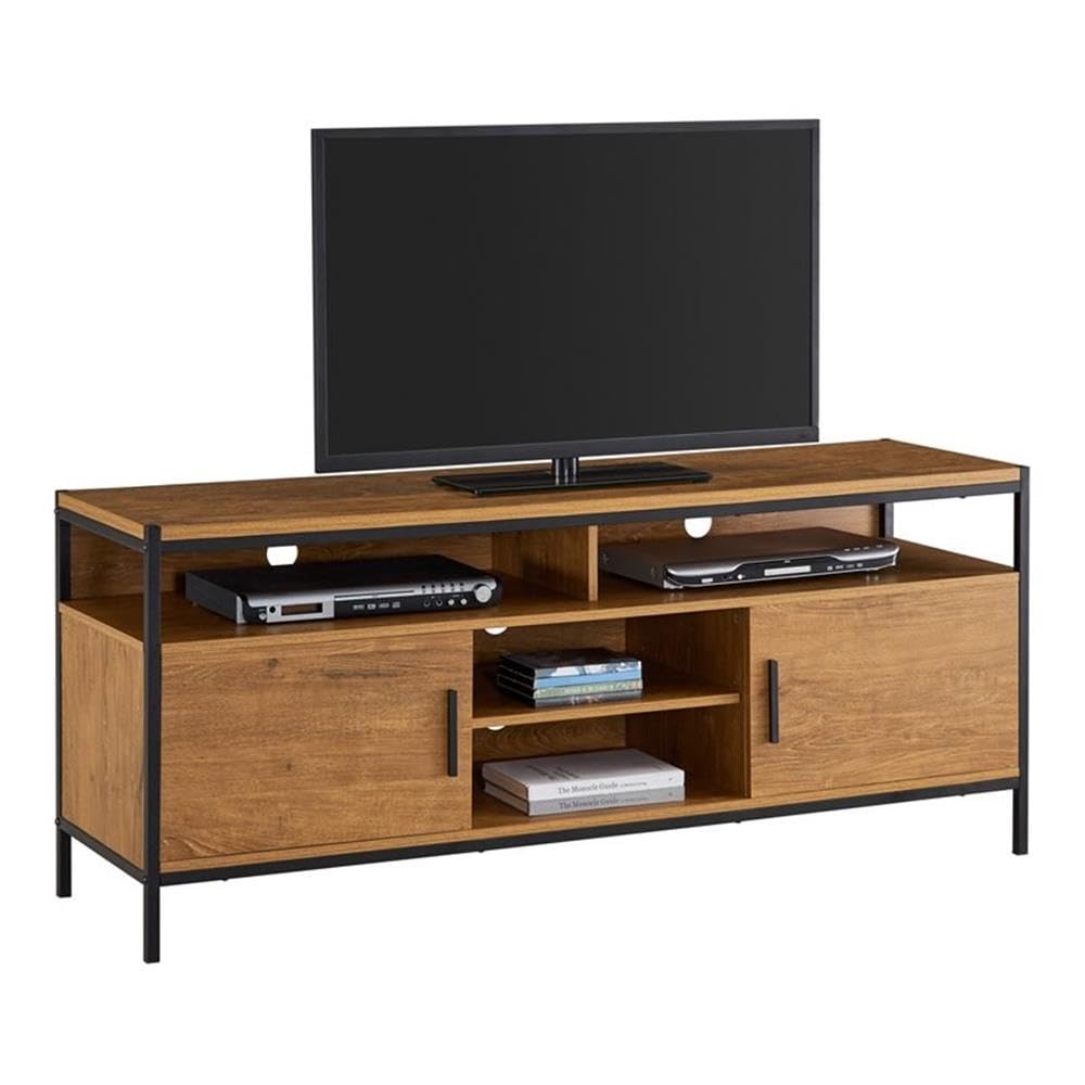 Wide Entertainment Center TV Media Stand by CAFFOZ Furniture Designs