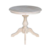 International Concepts 30" Round Top Pedestal Table-28.9" H, Unfinished