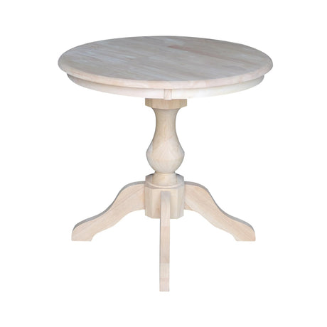 International Concepts 30" Round Top Pedestal Table-28.9" H, Unfinished