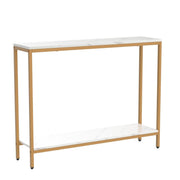Console Table for Entryway, Faux Marble MDF Sofa Table