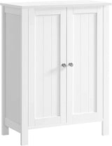 Bathroom Floor Storage Cabinet, Bathroom Storage Unit with 2 Adjustable Shelves,