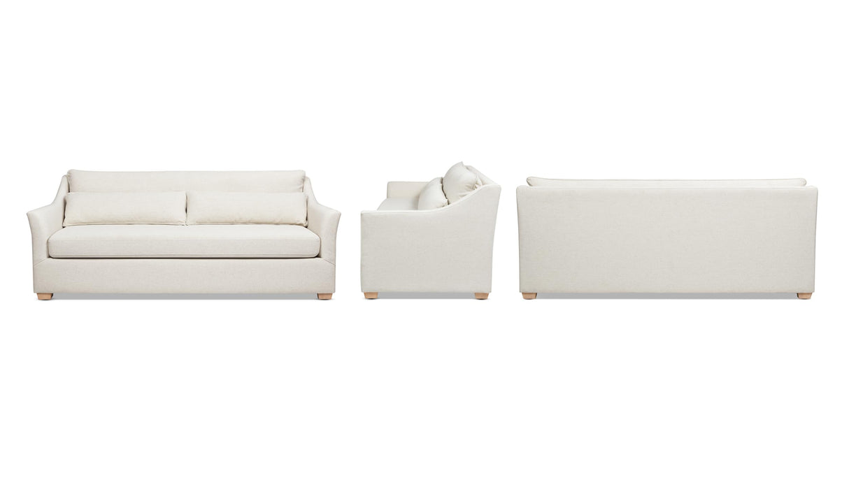 Ada 83" Flared Arm Contemporary Sofa with Lumbar Pillows