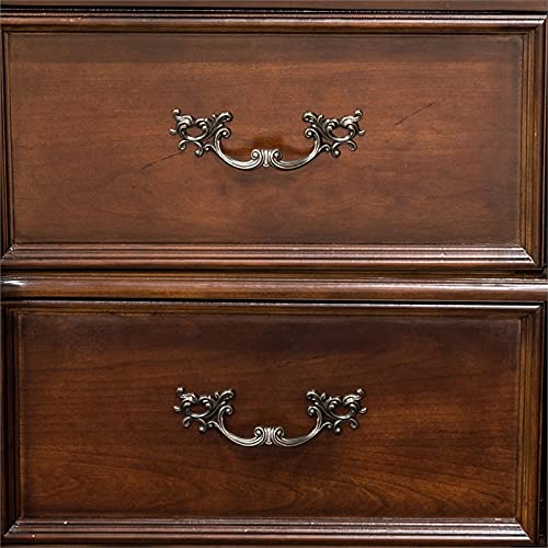 BOWERY HILL 4-Drawer Traditional Wood Media Chest in Brown Cherry