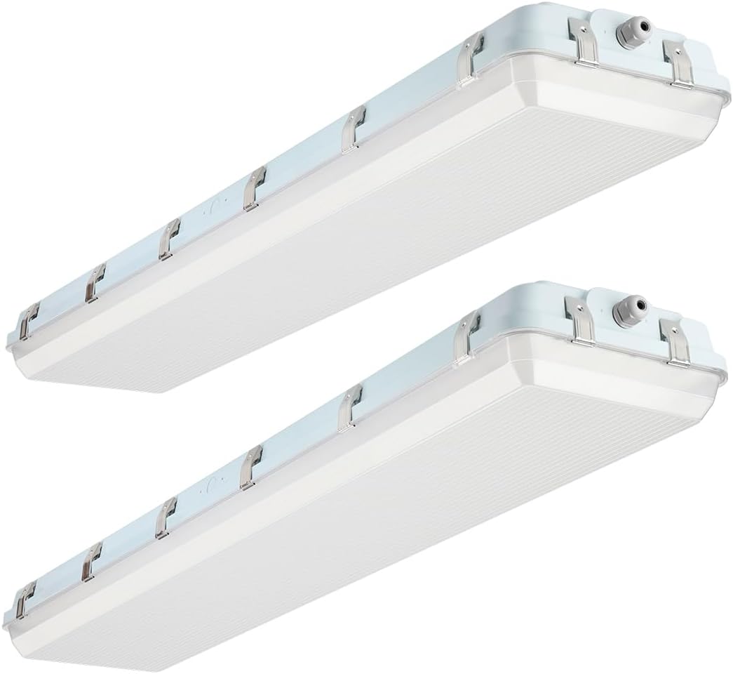 4FT LED Vapor Tight Lights, 4-Foot Vapor Proof Lighting Fixture 120/100/80W Selectable,