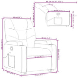 Fabric Power Lift Recliner Chair with 6-Point Vibration Massage - Stand up Assistance Wingback Armchair for Living Room