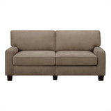 Contemporary Fabric Upholstered Sofa in Fawn Tan