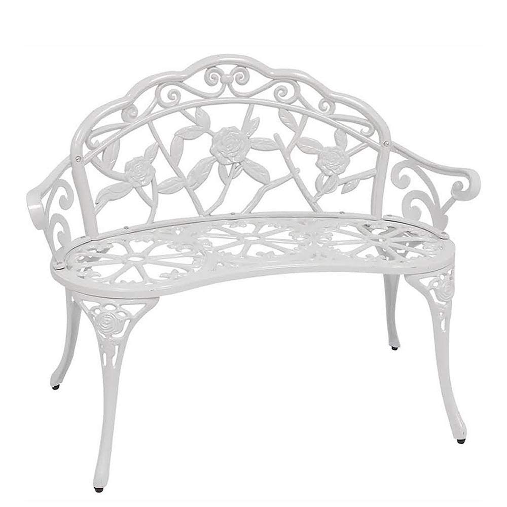 Patio Premier Rose Garden Park Bench in White