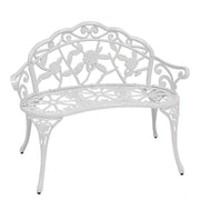 Patio Premier Rose Garden Park Bench in White