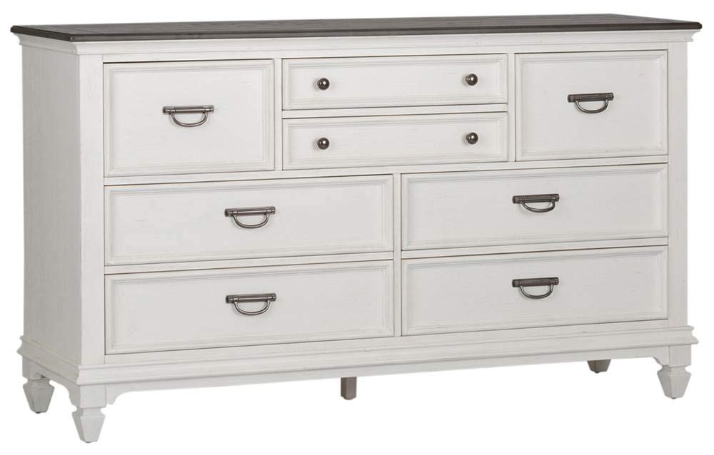 Liberty Furniture Industries Allyson Park 8 Drawer Dresser, W66 x D19 x H38, White