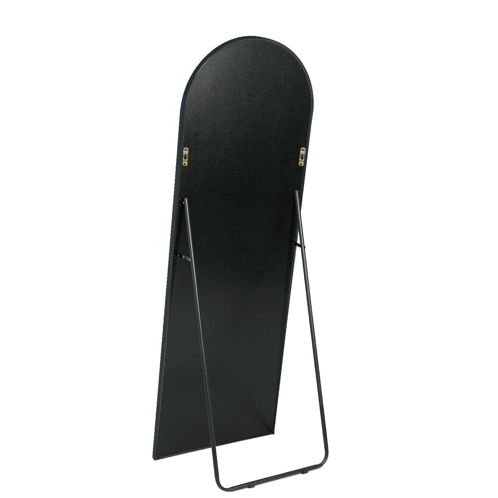 Gold Arched Full-Length Mirror with Stand – Metal Frame