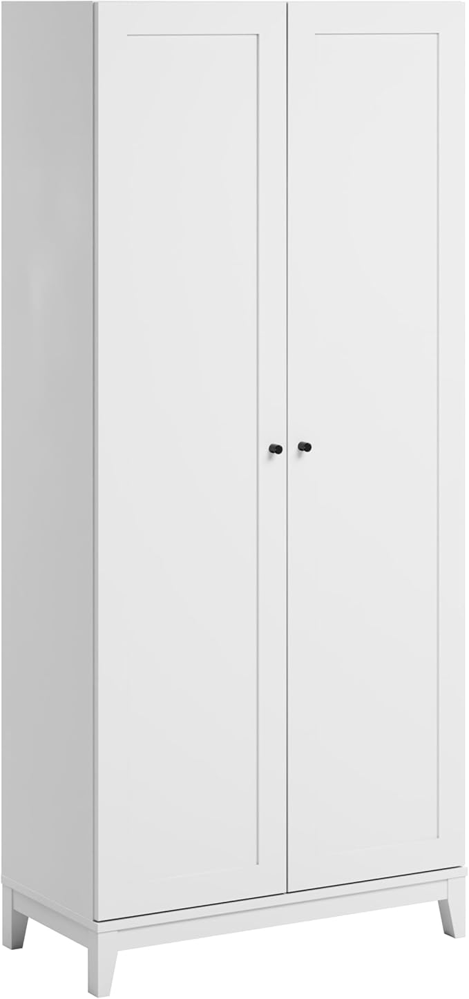Storage Cabinet with Locking Doors and 4 Shelves Tall Lockable Cabinet with Keys Steel