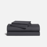 Luxury Sateen 4 Piece Sheet Set - 100% Cotton, King Size in Slate Grey - 1 Fitted Sheet, 1 Flat Sheet, 2 Pillowcases | Best Luxury Sheets