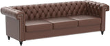 Christopher Knight Home Parkhurst Sofas, Cognac + Dark Brown