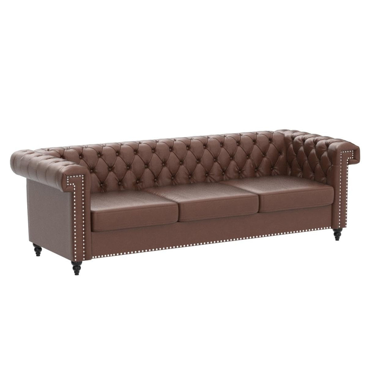 Christopher Knight Home Parkhurst Sofas, Cognac + Dark Brown