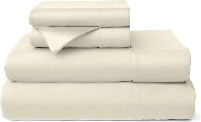 100% Rayon Derived from Bamboo Bed Sheet Set - Cooling, Breathable,