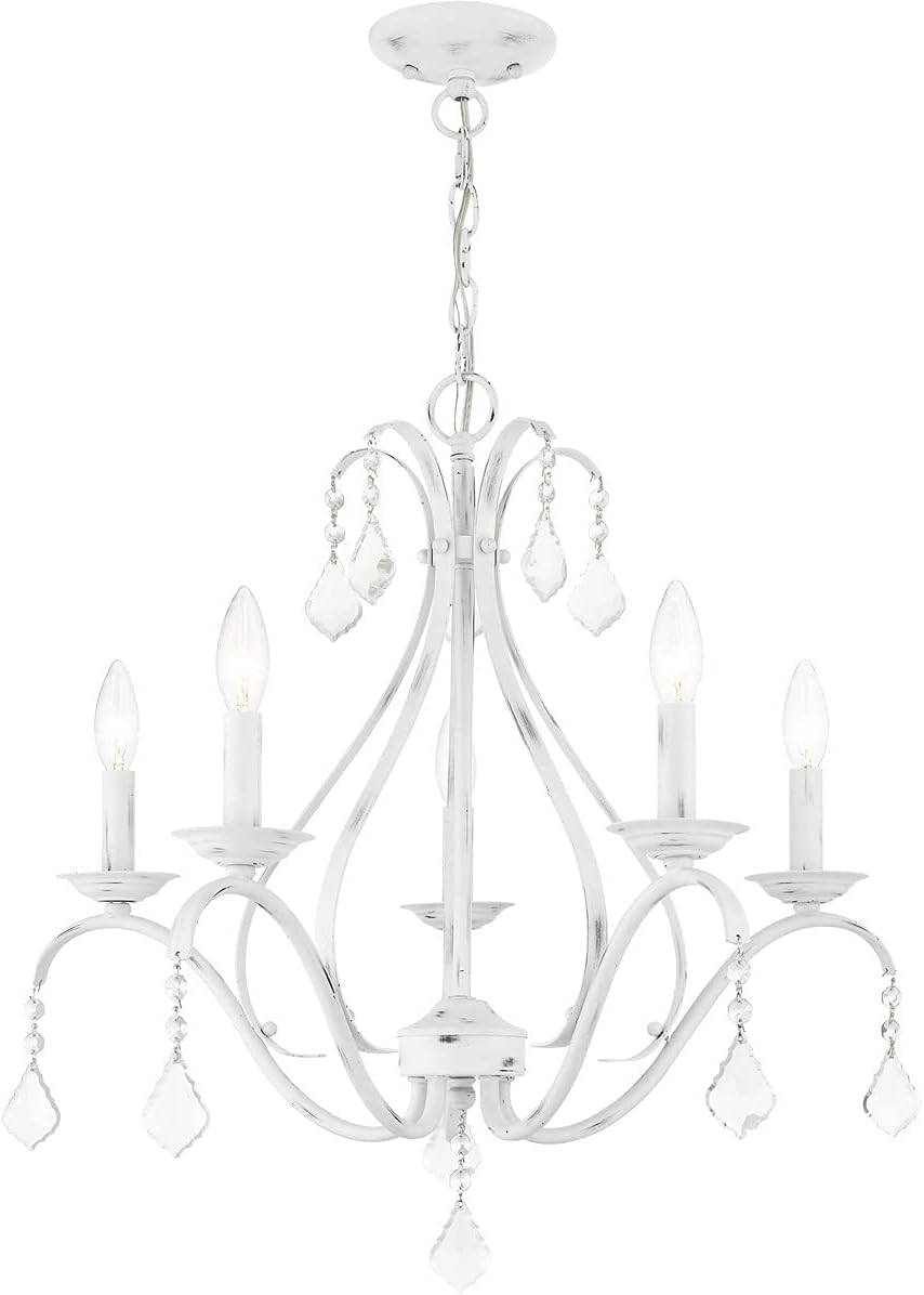 Lighting 40845-60 5 Light Antique White Chandelier