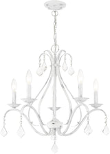 Lighting 40845-60 5 Light Antique White Chandelier