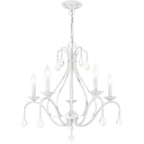 Lighting 40845-60 5 Light Antique White Chandelier