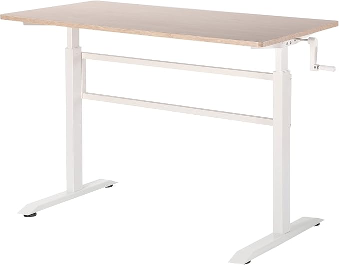 Manual Standing Desk Adjustable Height Heavy Duty Game Desk, Crank Adjustable Desk