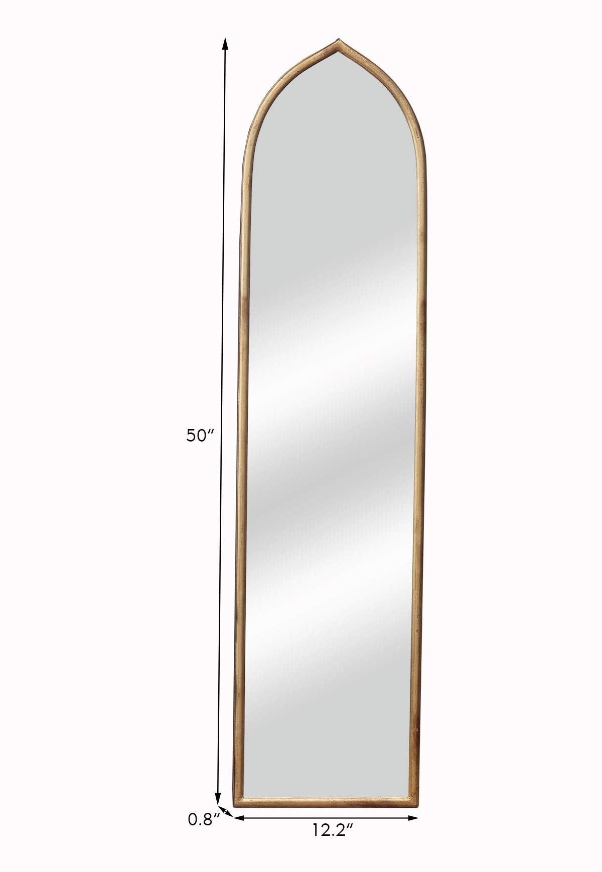 Full Length Wall Mirror for Bedroom, Arched Gold Mirror