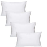 Pack of 4 - Rectangular Lumbar Pillow Insert Form Filled Synthetic Down Alternative