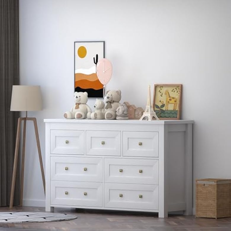 7-Drawer Dresser for Bedroom, Chest of Drawers with Ample Storage