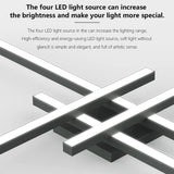 Modern LED Ceiling Light Fixture - 4 Lights Black