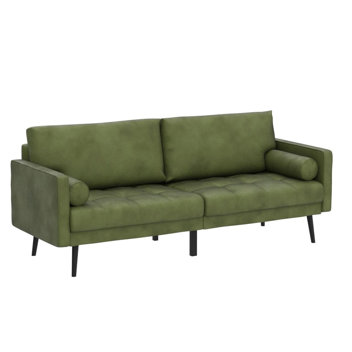 Velvet Sofa Couch, Mid Century Modern Craftsmanship 73 inch 3-Seater Sofa