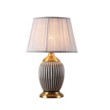 Table Lamps, Ceramic Desk Lamp, E27 Energy Saving Eye Protection Bedside Lamp Entrance Corridor Bedroom Night Light 2 Sizes Modern Simplicity Reading Lamp/30 * 48Cm