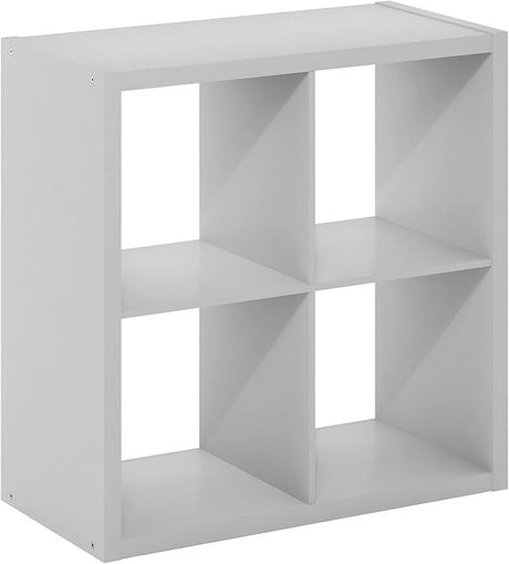 Cubicle Open Back Decorative Cube Storage Organizer, 8-Cube, White