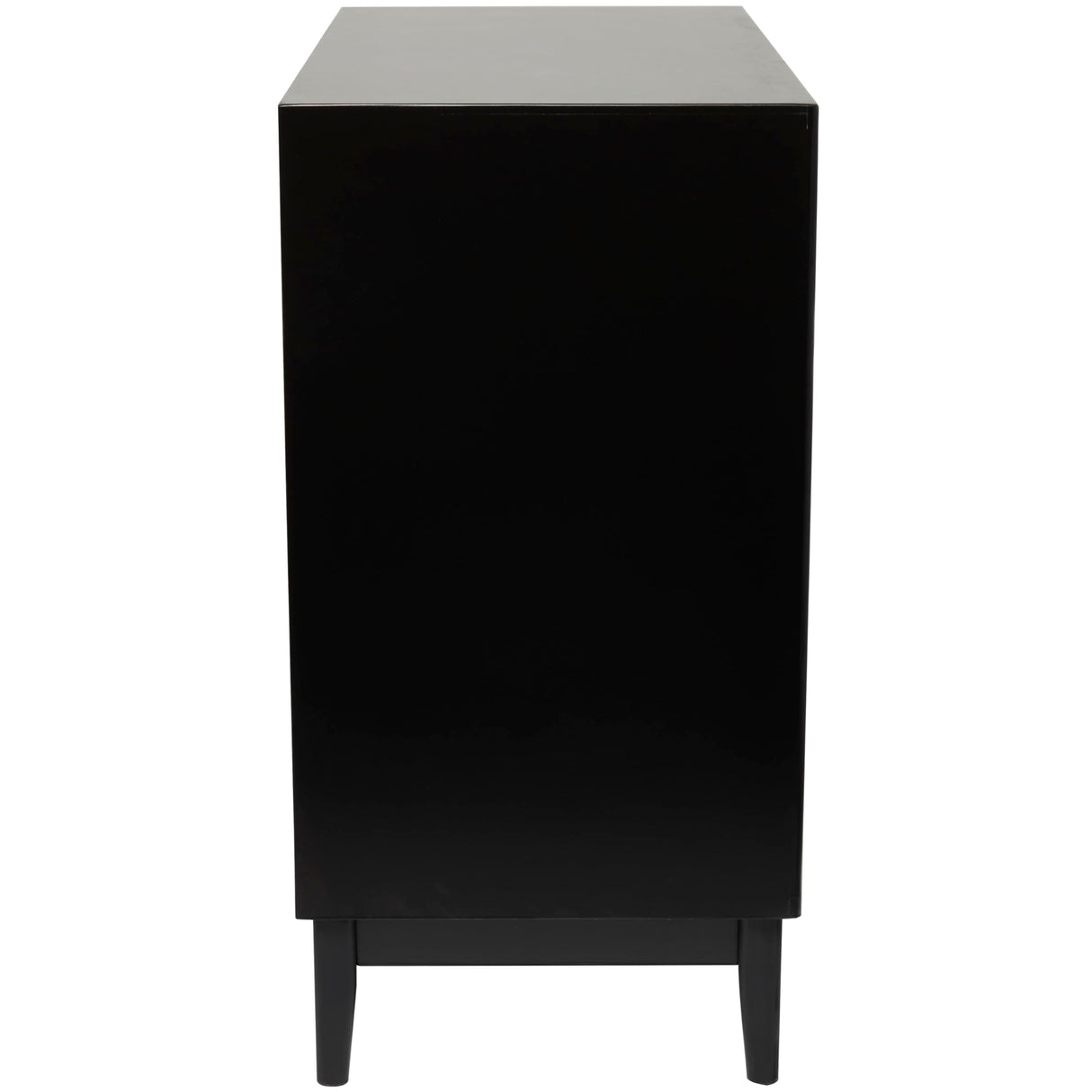 Wood Room Cabinet 1 Shelf and 2 Door Storage Cabinet with Cane Front Doors and Gold Handles,