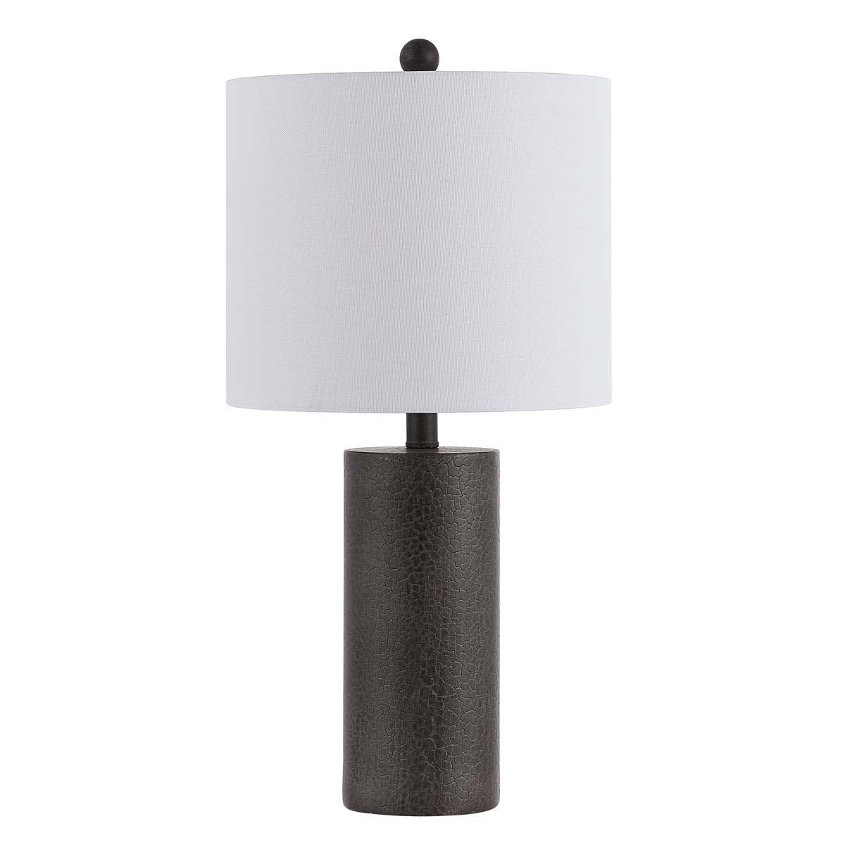 Lighting Collection Nori Modern Dark Grey Cylinder 24-inch Bedroom Living Room Home