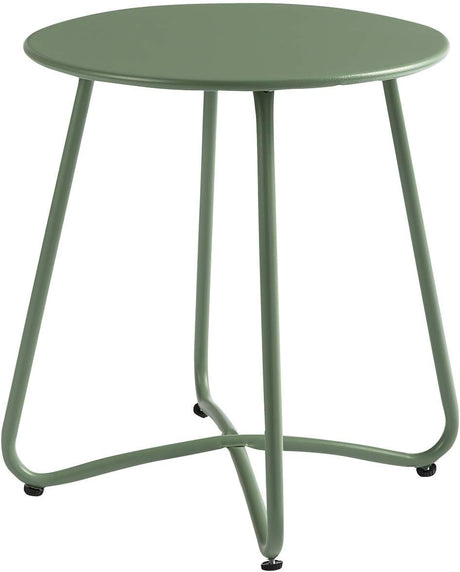 Small Round Patio Metal Side Snack Table