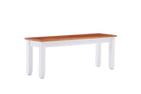 Bloomington Bench, Dining Height, Cream/Honey Oak