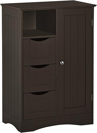 Ashland 1-Door, 3-Drawer Floor Cabinet, One Size, White