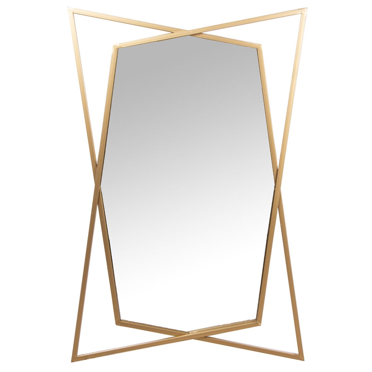 Gold Metal Wall Mirror 7 x 85 x 58 cm