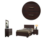 4 Piece Queen Bedroom Set, Dark Cocoa