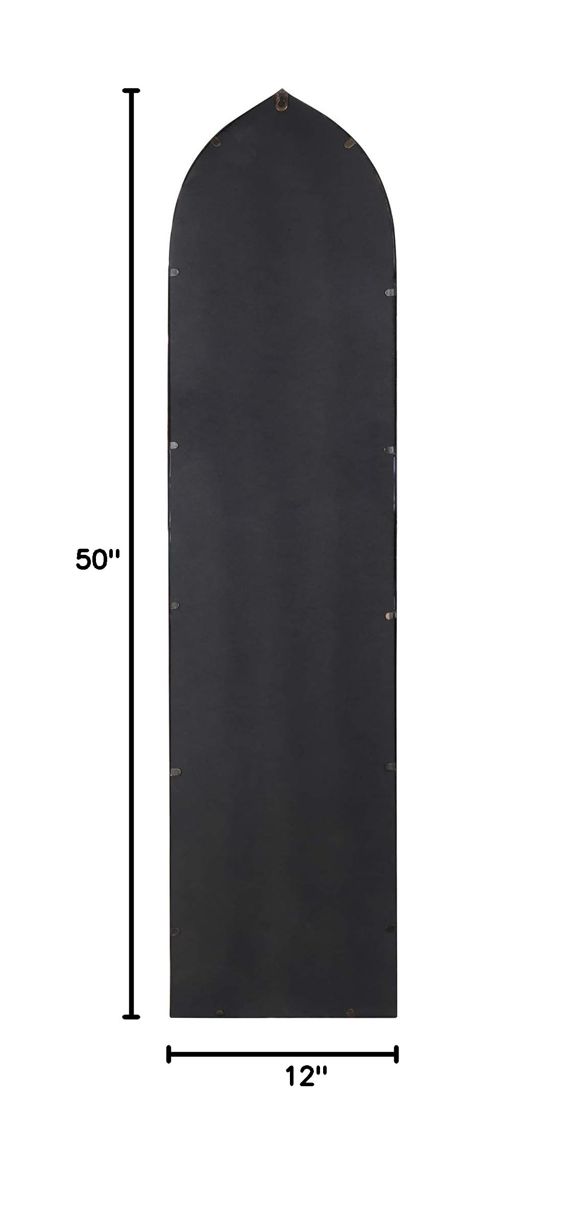 Long Gold Arched Mirror, Decorative Hanging Tall Mirror,Long Skinny Mirror