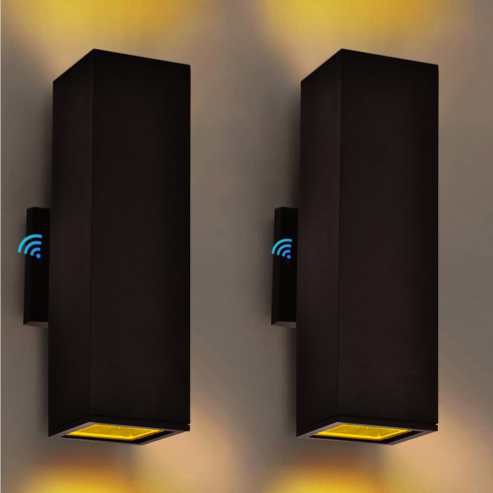 Up and Down Lights Outdoor Wall Light Dusk to Dawn, Exterior Light Fixture Wall Mount 2 Pack