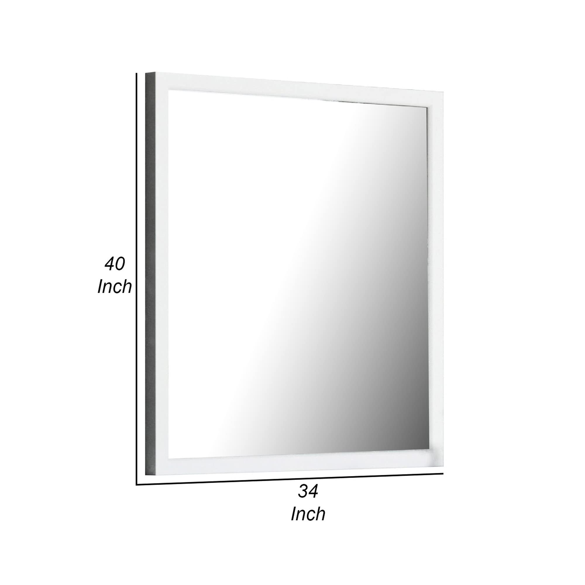 Modern Mirror, Wood Frame, Portrai