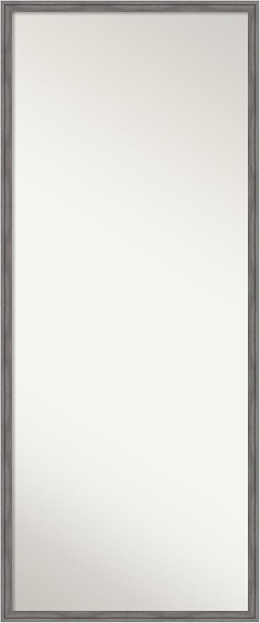 Wall Mirror Full Length Mirror (65.5 x 29.5 in.) Full Body Mirror, Pinstripe Plank Grey