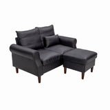 Convertible Sectional Sofa Couch, 2 and 3 Seat L Shaped Sofa with Armrest Small Couch Ottoman