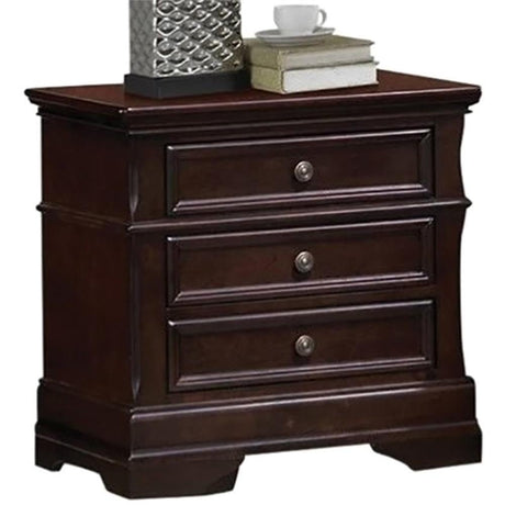 Cambridge European Traditional 2-Drawer Nighstand Bedroom Bedside Table Storage Cabinet Organizer Cappuccino Brown 203192