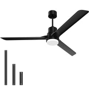 Ceiling Fans with Lights and Remote,52”Black Indoor and Outdoor Ceiling Fan