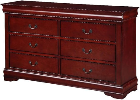 Louis Philippe III 6 Drawers Dresser in Cherry